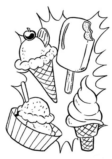 coloring page of ice cream