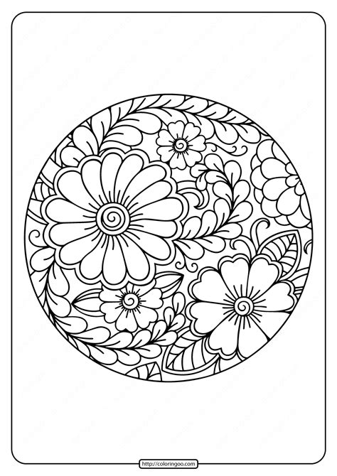 coloring pages circle border, Circle design coloring page