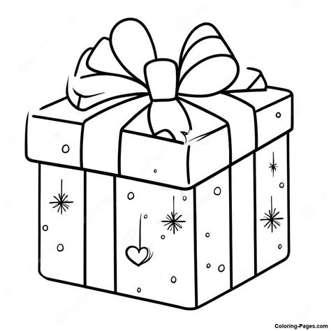 coloring pages gift box, Coloring page with gift box for kids 12748469 vector art at vecteezy