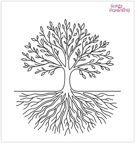 coloring pages of trees with roots, Tree stump with roots coloring page