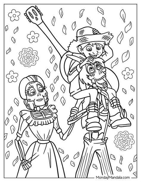 coloring with coco coloring pages, Printable coco coloring pages