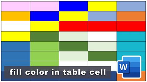colour table cells in word, How to insert a table in word without cells