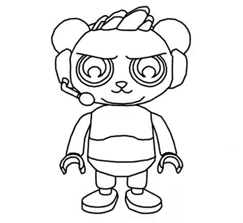 combo panda coloring sheet, 4 free printable combo panda coloring pages in vector format, easy to