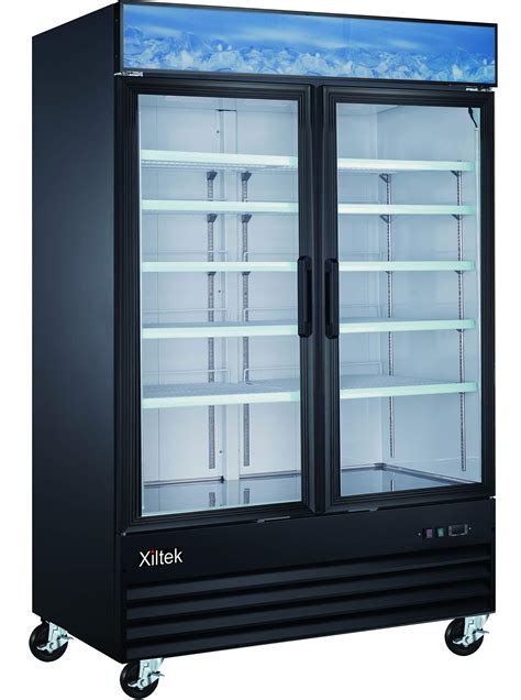 commercial glass freezer