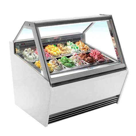 commercial ice cream display freezer
