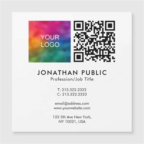 company name with qr code, Scan qr code company name gold and white template square sticker