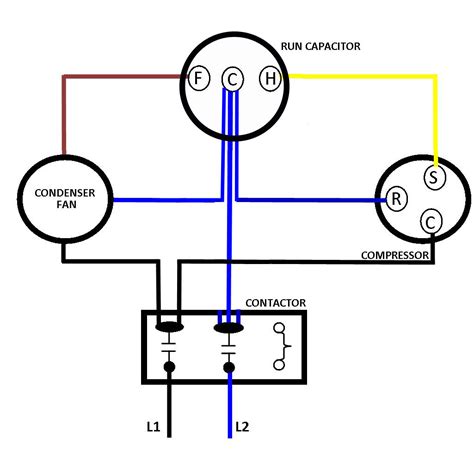 compressor wiring diagram for capacitors 
