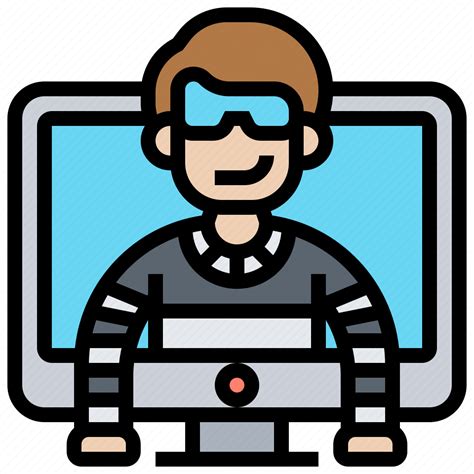 compromised computer user icon, Compromised, computer, confidential, hacker, vulnerability icon