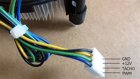 computer fan wiring colors 