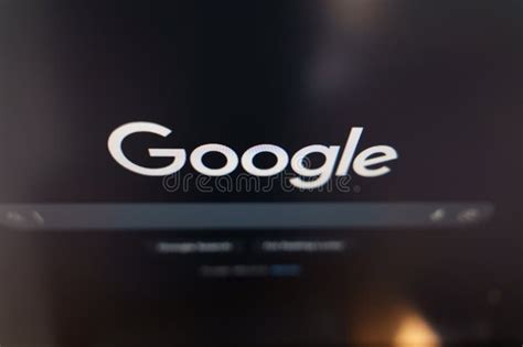 computer screen with google, Google logo on a computer screen editorial photo
