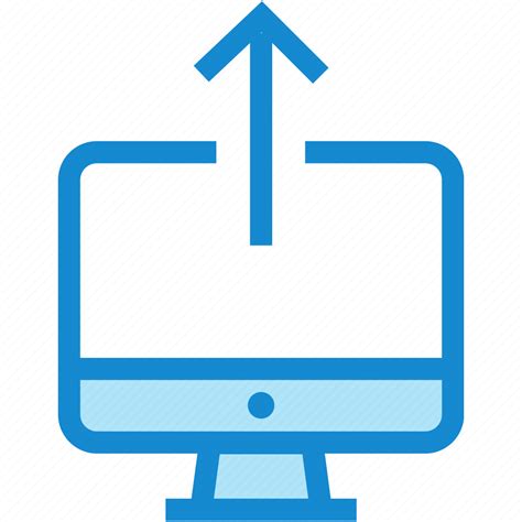 computer upload icon, Laptop upload
