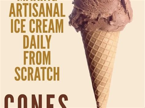 cones artisanal ice cream since 1998