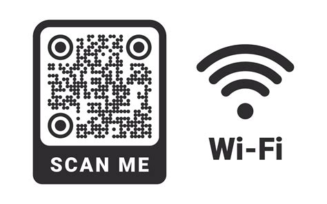 connect wifi qr code sign, Printable wifi qr code sign, editable qr code sign, scan to connect