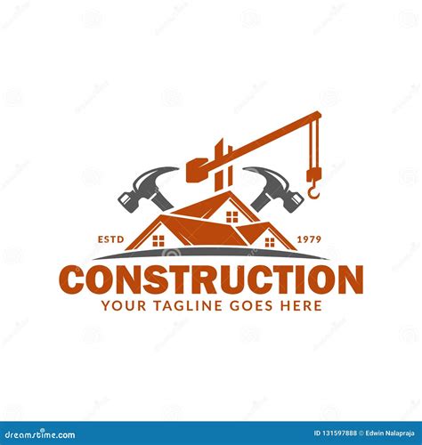 construction company logo, Construction logo template, suitable for construction company brand