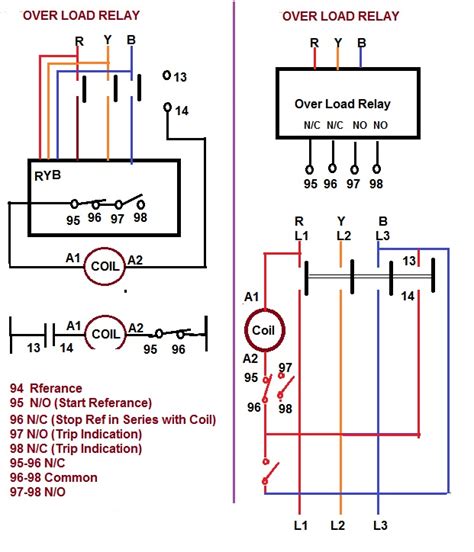 contactor coil connection diagram 