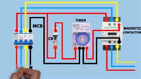 contactor wiring to timer 