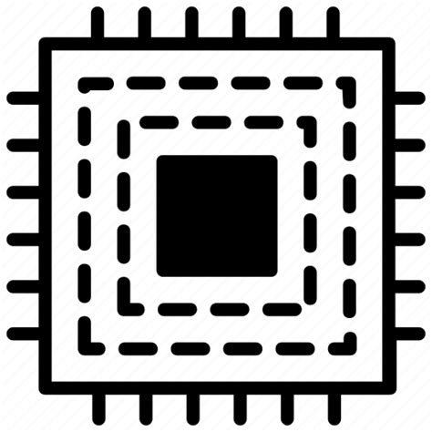 control processor icon, Processor generic blue icon