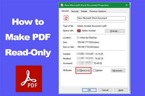 convert pdf to read only, How to convert pdf to read-only on windows using adobe acrobat ?
