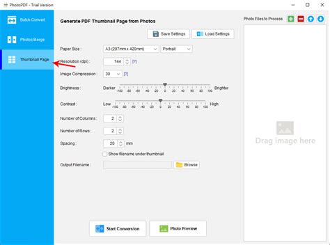 convert thumbnail to pdf, Thumbnail page. Thumbnail pdf user guide