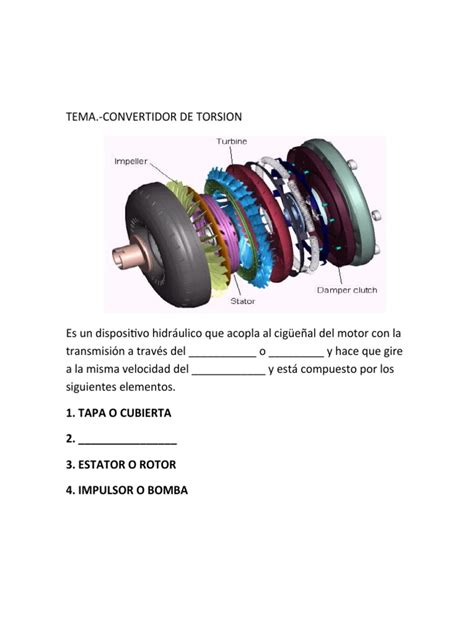 convertidor de torsion, Transmisión automática con convertidor de torsión: disposición y