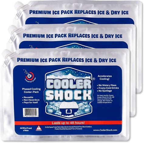 cooler shock reusable ice packs