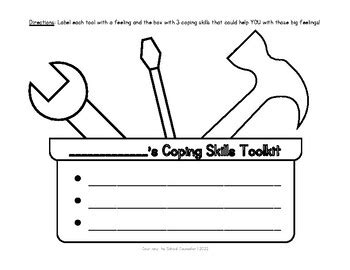 coping tool box coloring sheet, Tool box coloring sheet
