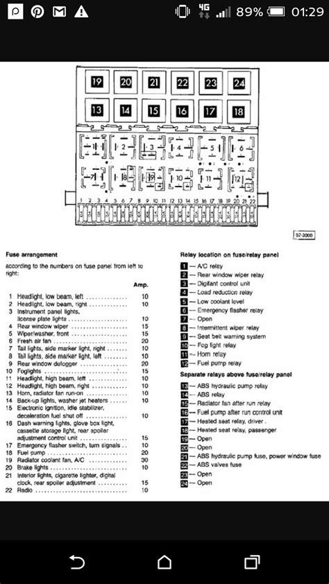 corrado fuse panel diagram 