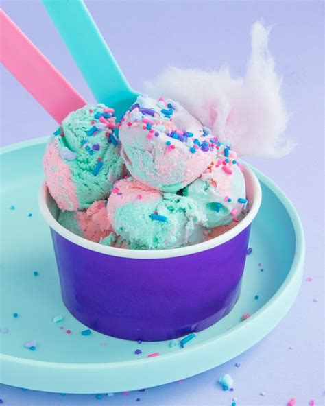 cotton candy ice cream cup