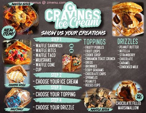 cravings ice cream menu