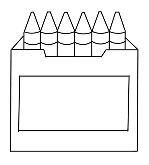 crayon box coloring page, Box of crayons