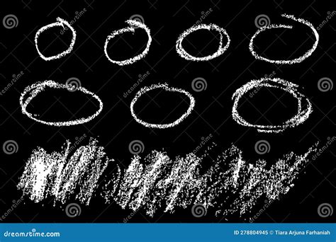 crayon circle black, Black crayon circle oval and scribble, vector simple sketch stock