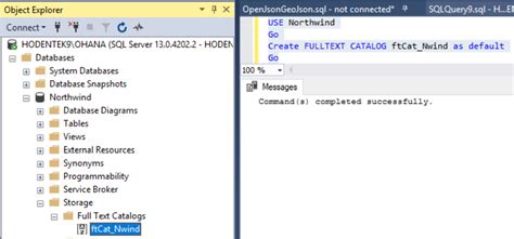 Create Full Text Catalog Sql Server
