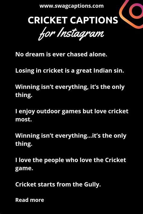 cricket captions for instagram