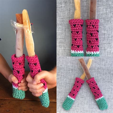 crochet ice pop holder