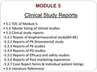 Ctd 5 3 Clinical Study Report Catalog