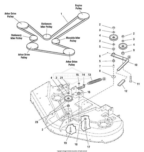 cub cadet lt1045 deck diagram 