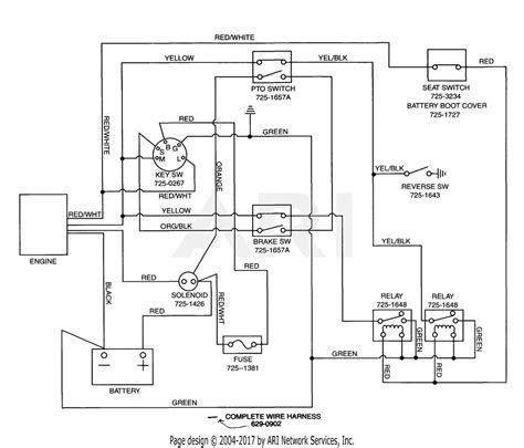 cub cadet lt1050 schematic 