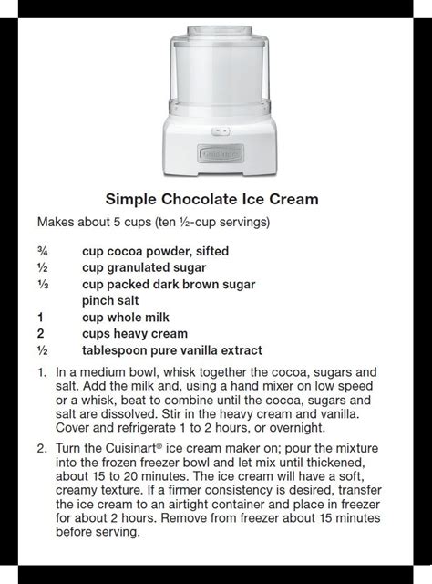 cuisinart ice cream maker recipes pdf