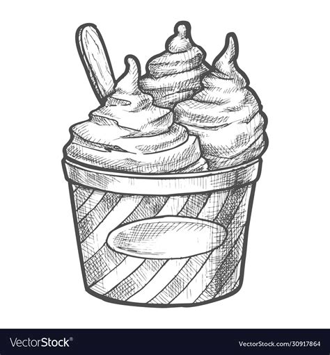 cup ice cream drawing