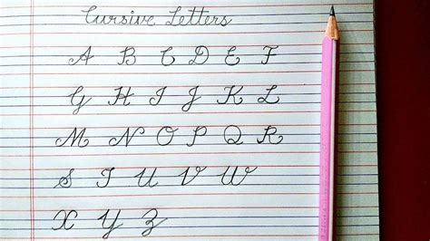 cursive writing capital letters, How to write english capital letters in cursive writing