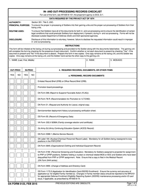 da 5123 pdf fillable, 5123 fillable checklist pdffiller feb forms