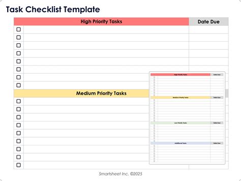 Daily Task Checklist Excel Template
