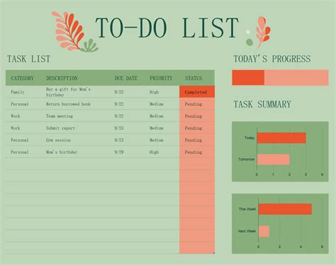 Daily Task Tracker Excel Template