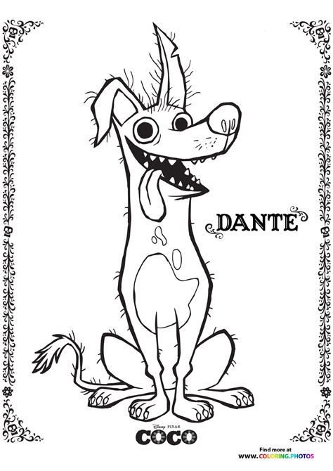 dante coco coloring page, Coco : dante. Dante pixar justcolor