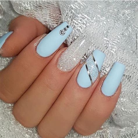 dark ice blue nails