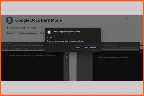 dark mode extension for google docs, How to use google docs dark mode