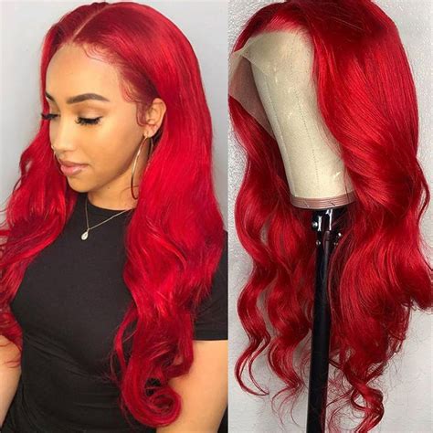 dark red lace wig