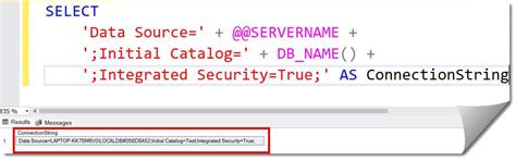 Data Source And Initial Catalog In Connection String