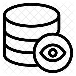 database view object icon, Object database generic flat icon