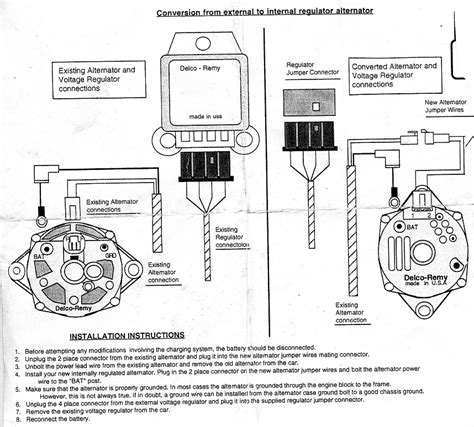 delco alternator external regulator wiring 